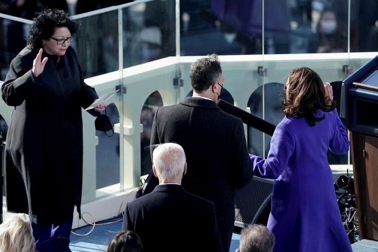 Kamal Harris sworn in